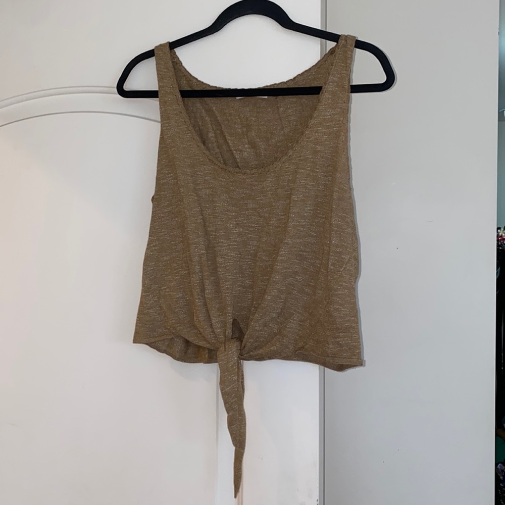 Alice & Olivia tan crop top